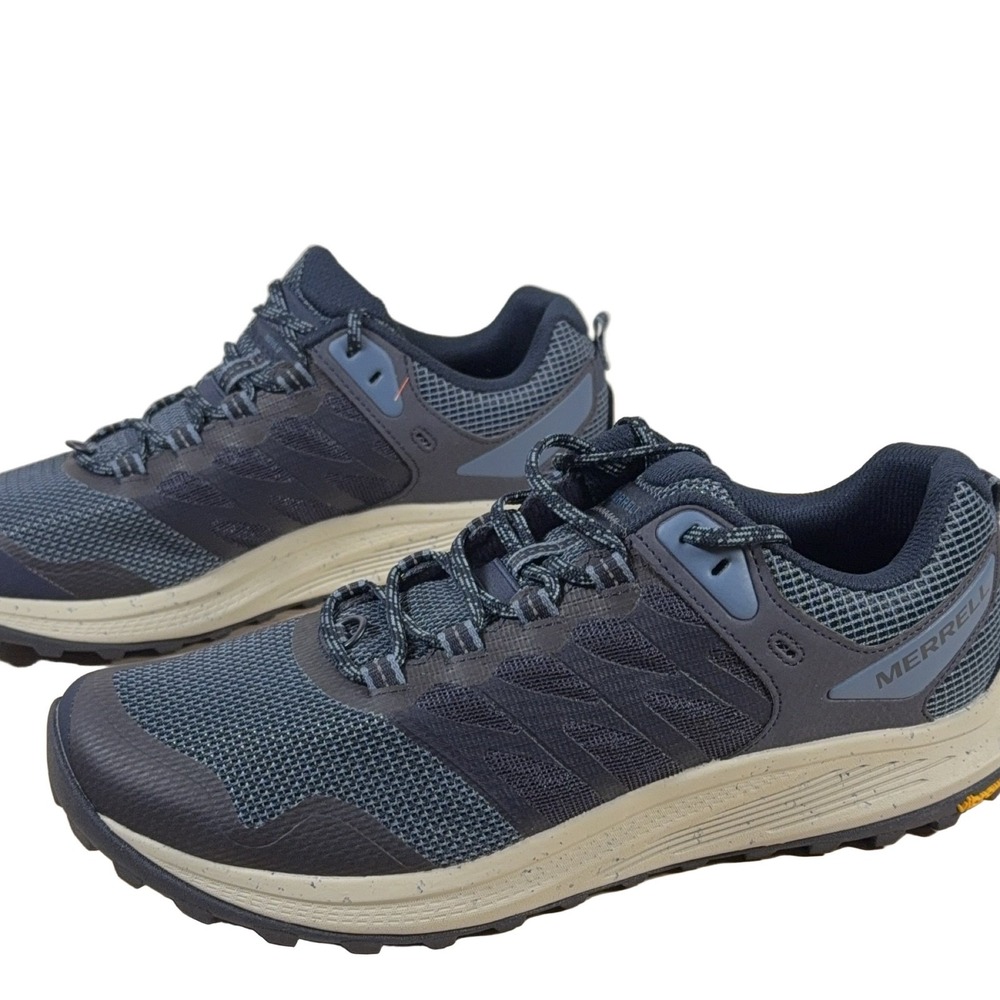 Merrell Nova 3 Men's Trail Running Shoes Size 10.5 Navy Blue Vibram Lace Up